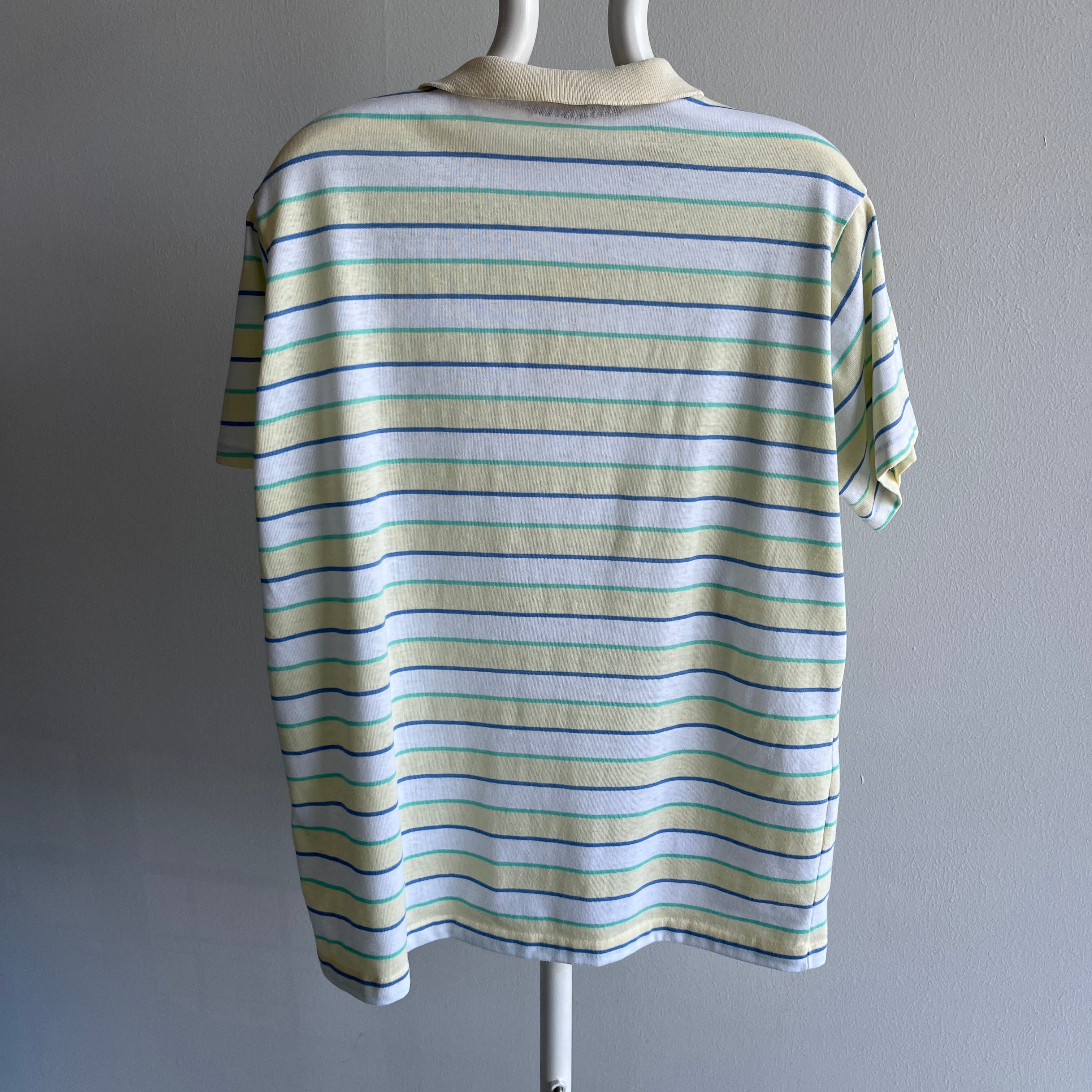 1980s Striped Polo Shirt