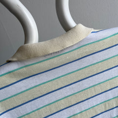 1980s Striped Polo Shirt