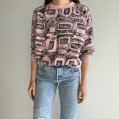 1980s Microbe (?) Super Cool Pale Pink Sweatshirt