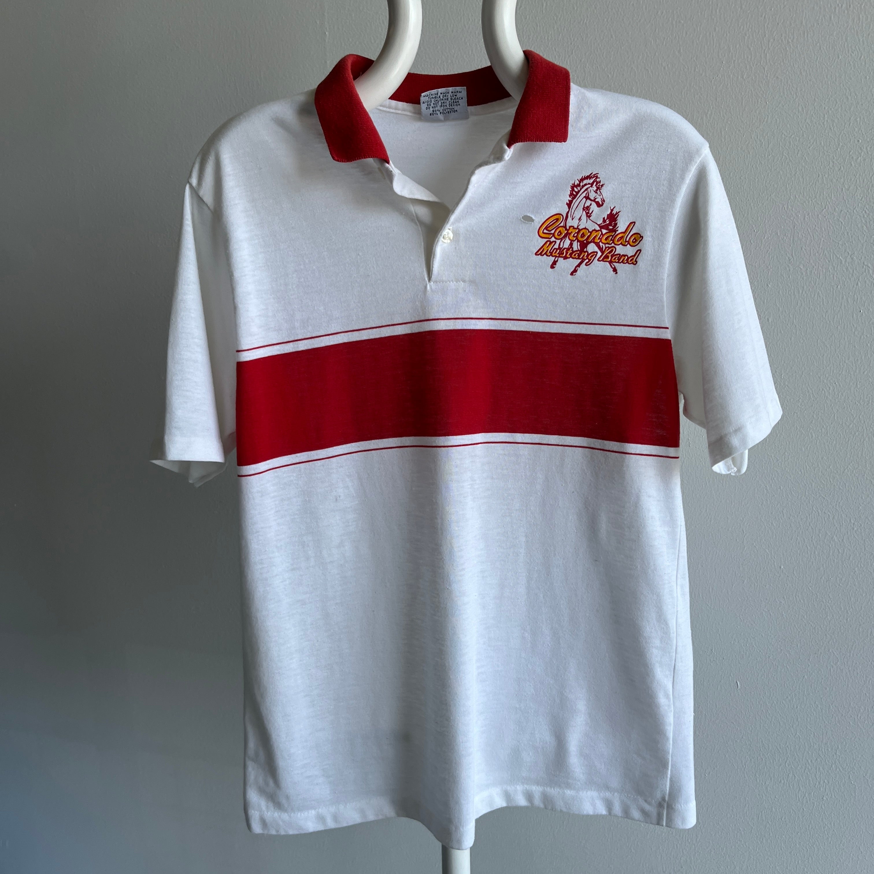 1980s Coronado Mustang Band Polo Shirt