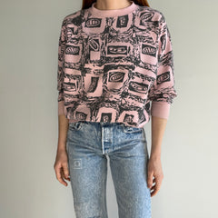 1980s Microbe (?) Super Cool Pale Pink Sweatshirt