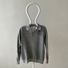 1980s Mackinac Island 1/4 Zip Up Henley Sweatshirt - THIS