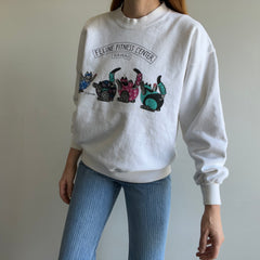 1980/90s Feline Fitness Center - Hawaii Front and Back Sweatshirt by Crazy Shirts