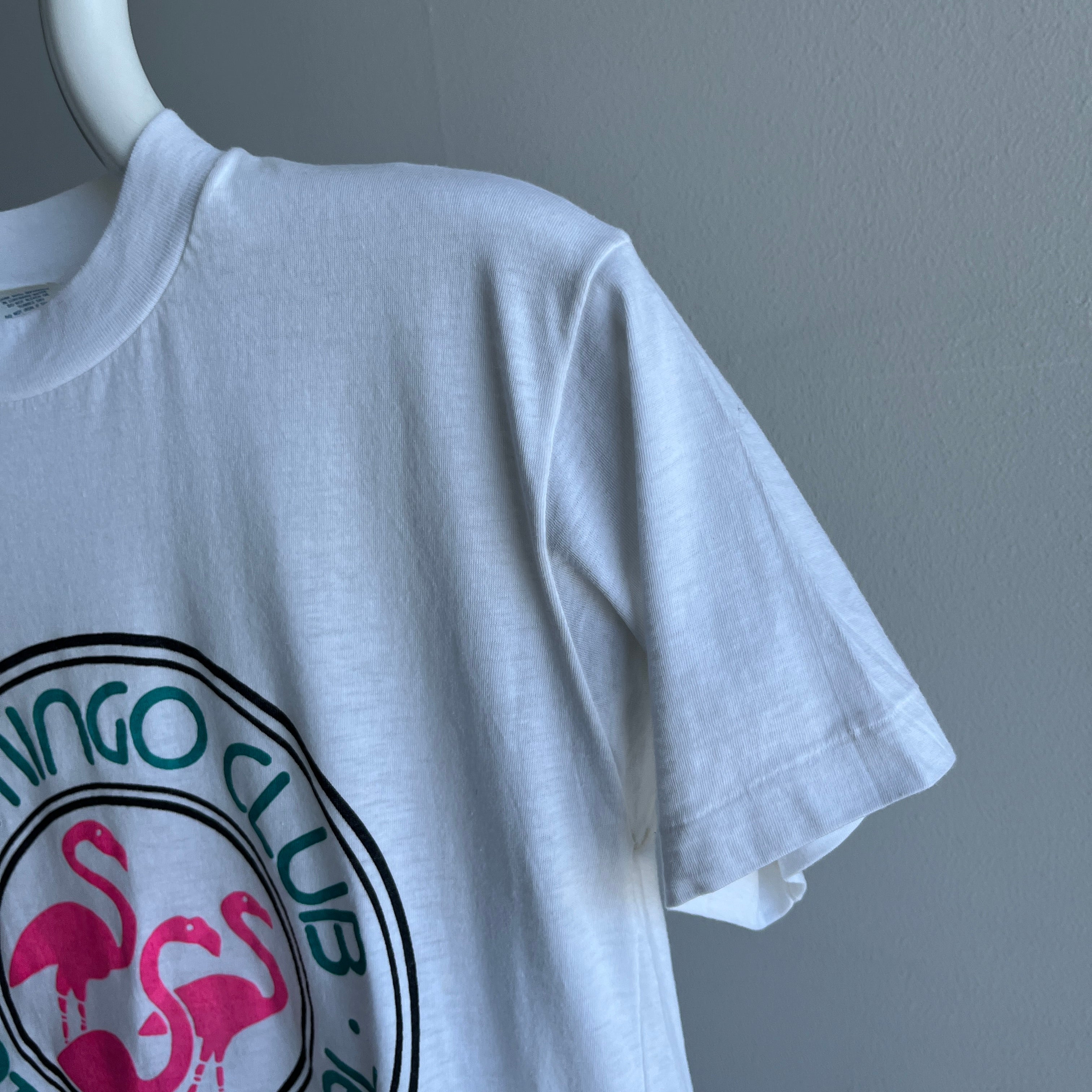 1980s Flamingo Club International Nassau, Bahamas - Tourist T-Shirt