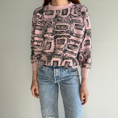 1980s Microbe (?) Super Cool Pale Pink Sweatshirt