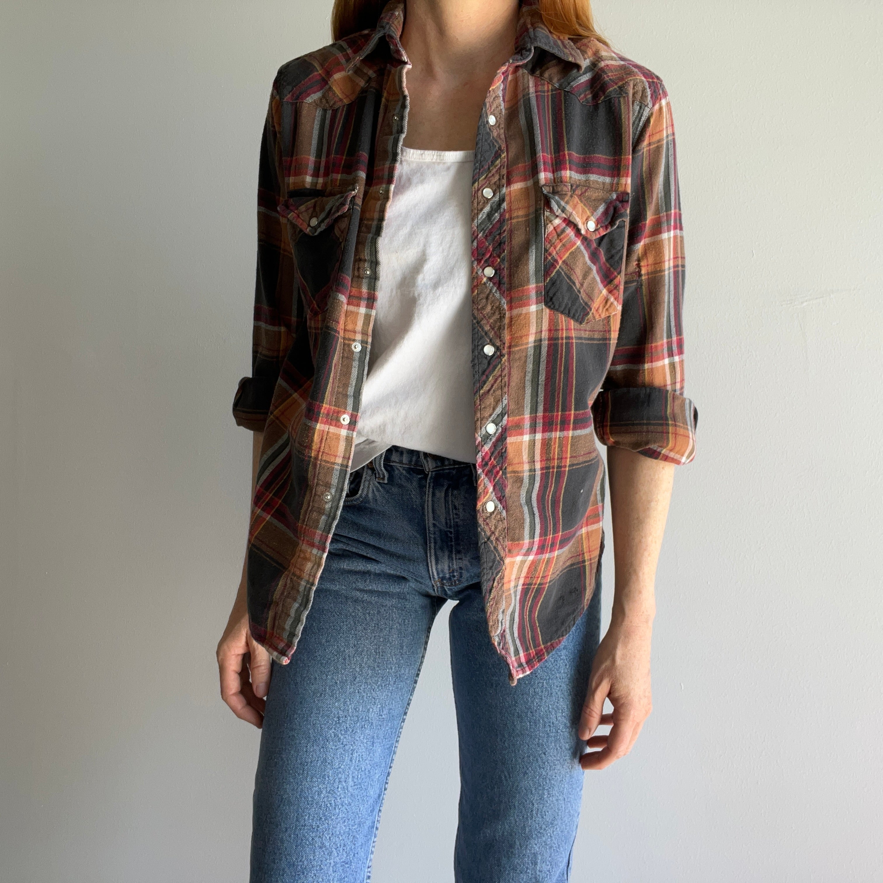 1990s Wrangler Western Cowboy Flannel