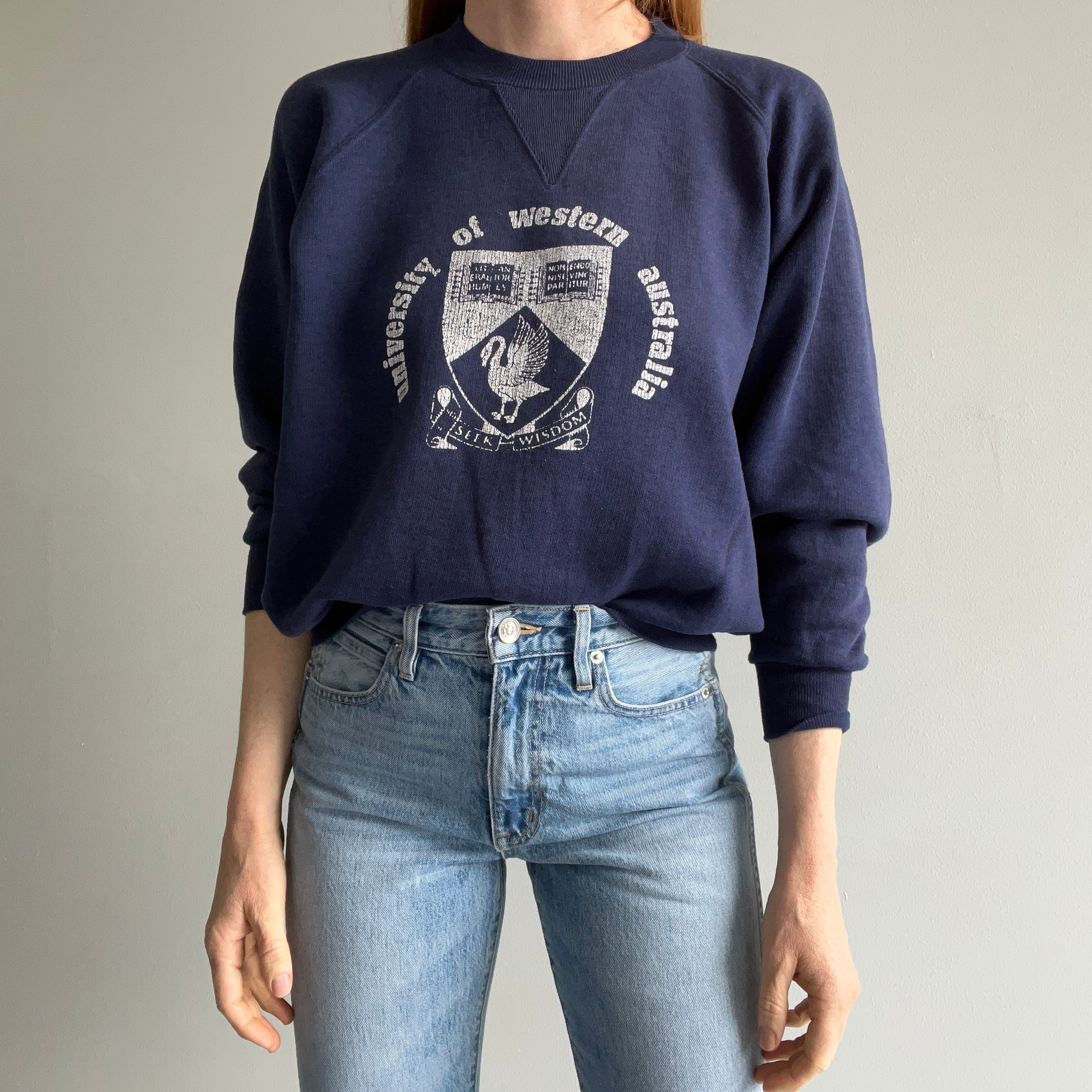 1970s University of Western Australia Faded and Worn Sweatshirt
