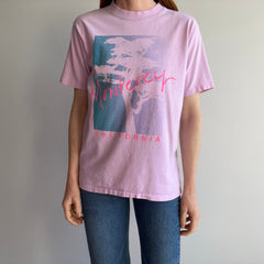 1980s Monterey California Faded Lilac/Pink Cotton T-Shirt