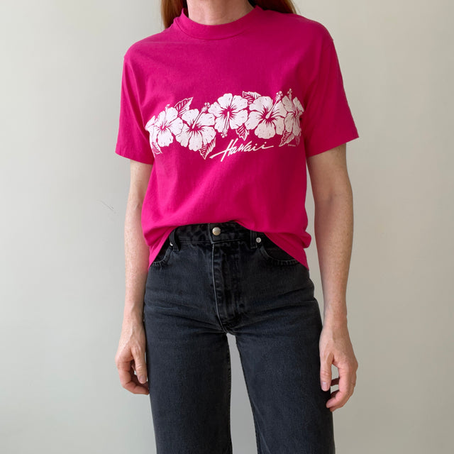 1980s Pink Hawaii T Shirt - Classic Tourist Tee