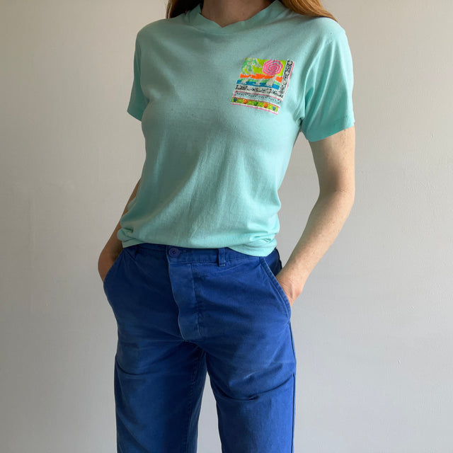 1989 "Way Cool" 80s Graphic Tee with Parrots in Sunnies