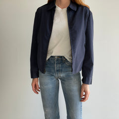 1970s Navy Work Wear Jacket with Talon Zipper - Made in New York - Beautiful