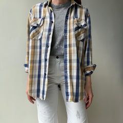 1990/2000s Neutrals and Navy Cotton Flannel