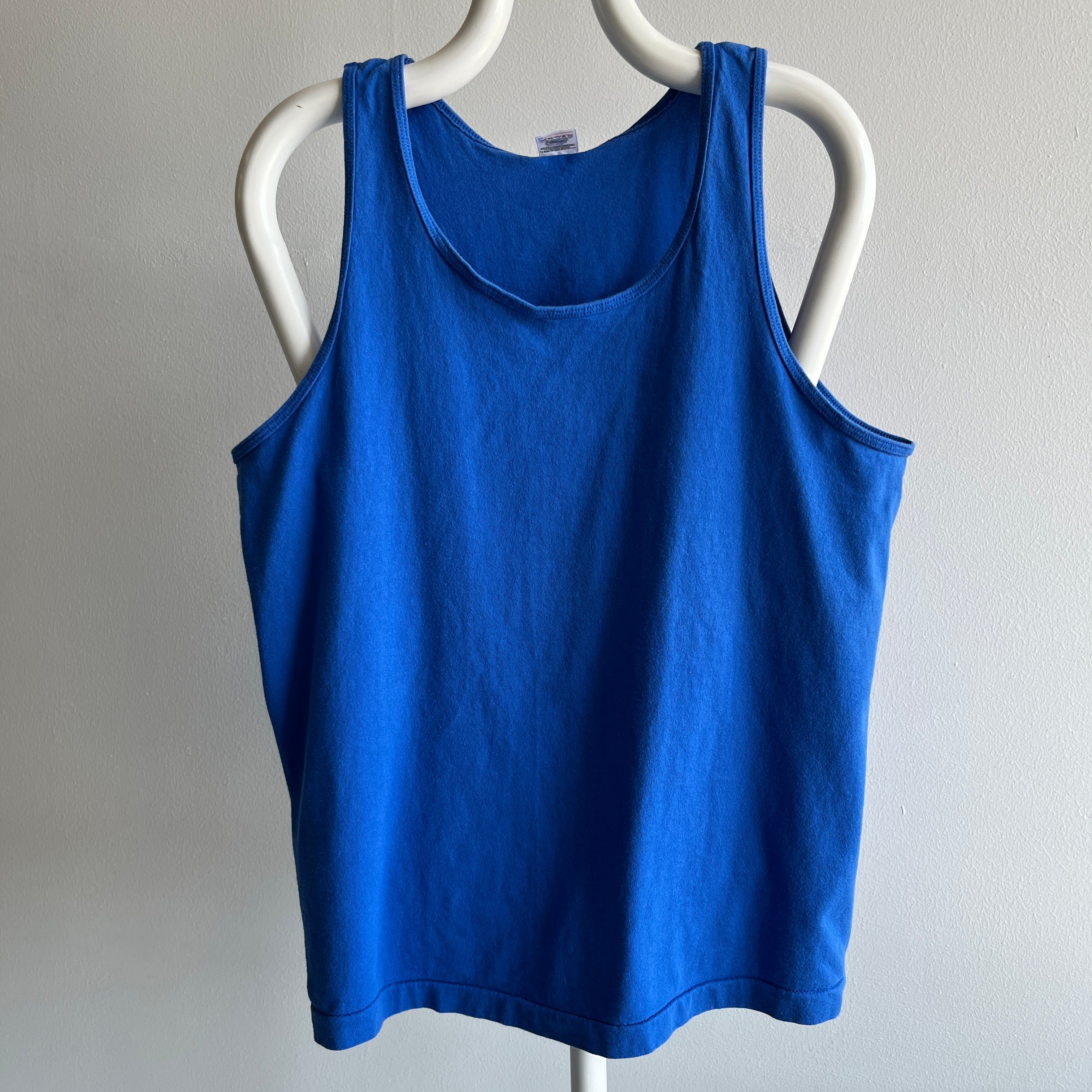 1980s Dodger Blue Cotton Tank Top by FOTL