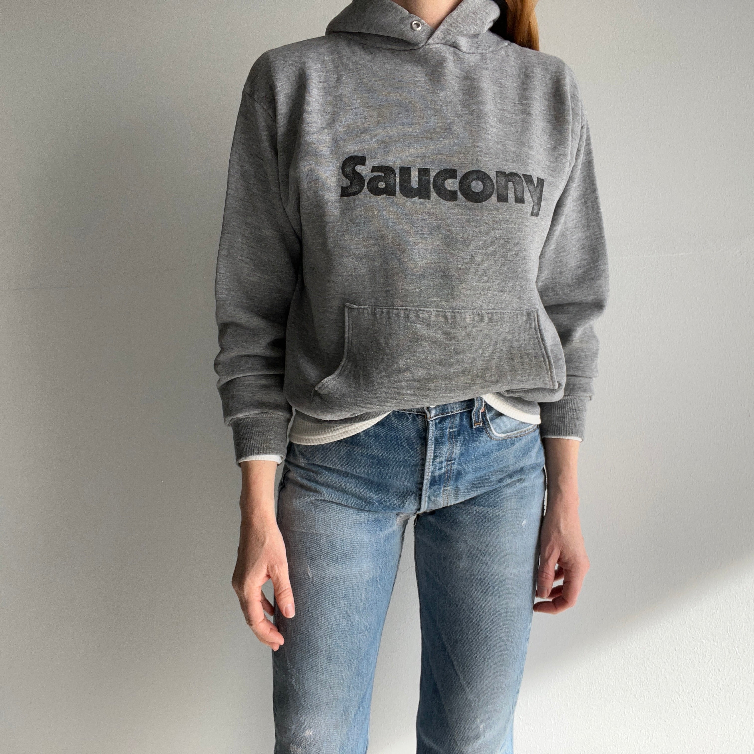 1980s Russell Brand Saucony Pull Over Hoodie - WOWOWOWOW