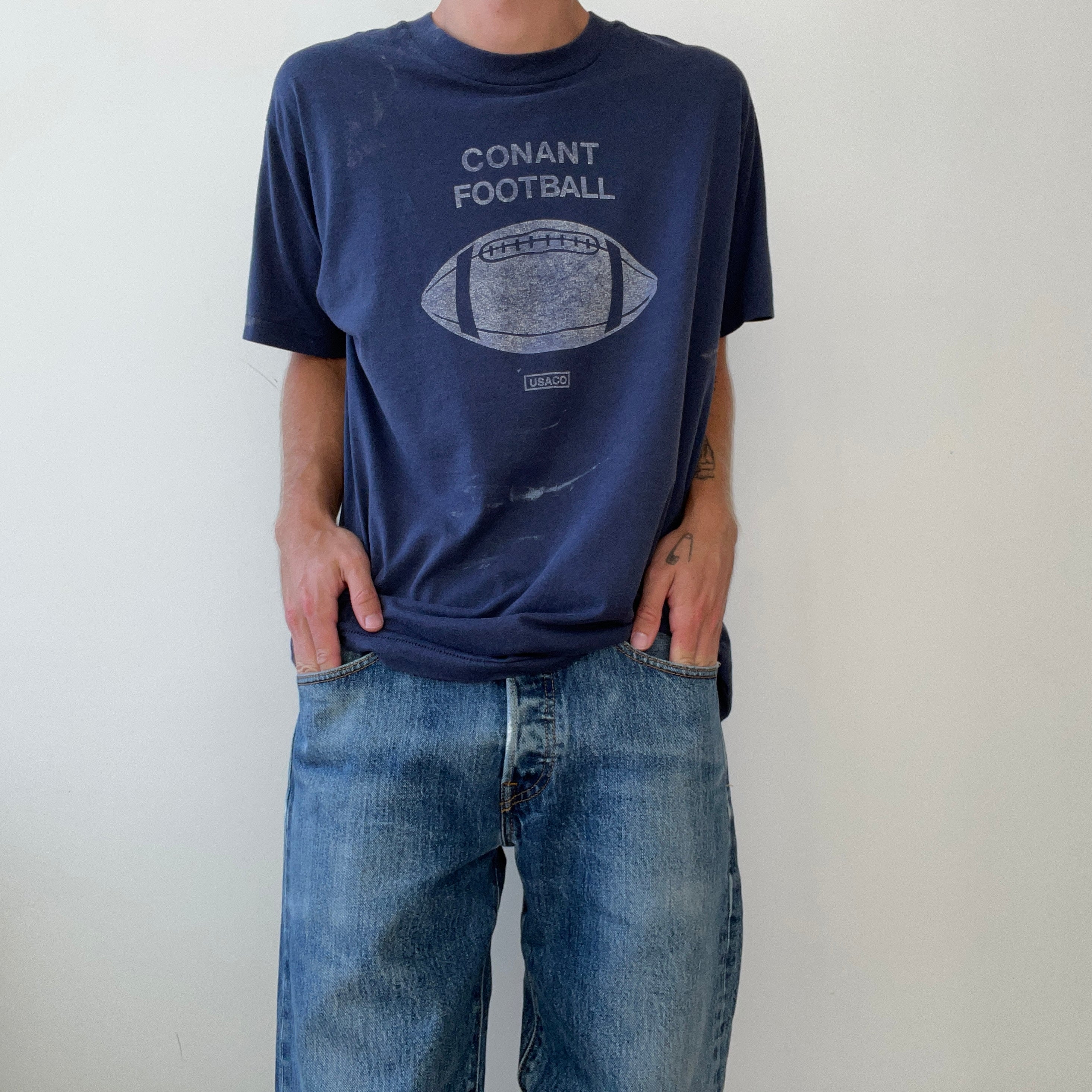1980s Contant Football T Shirt