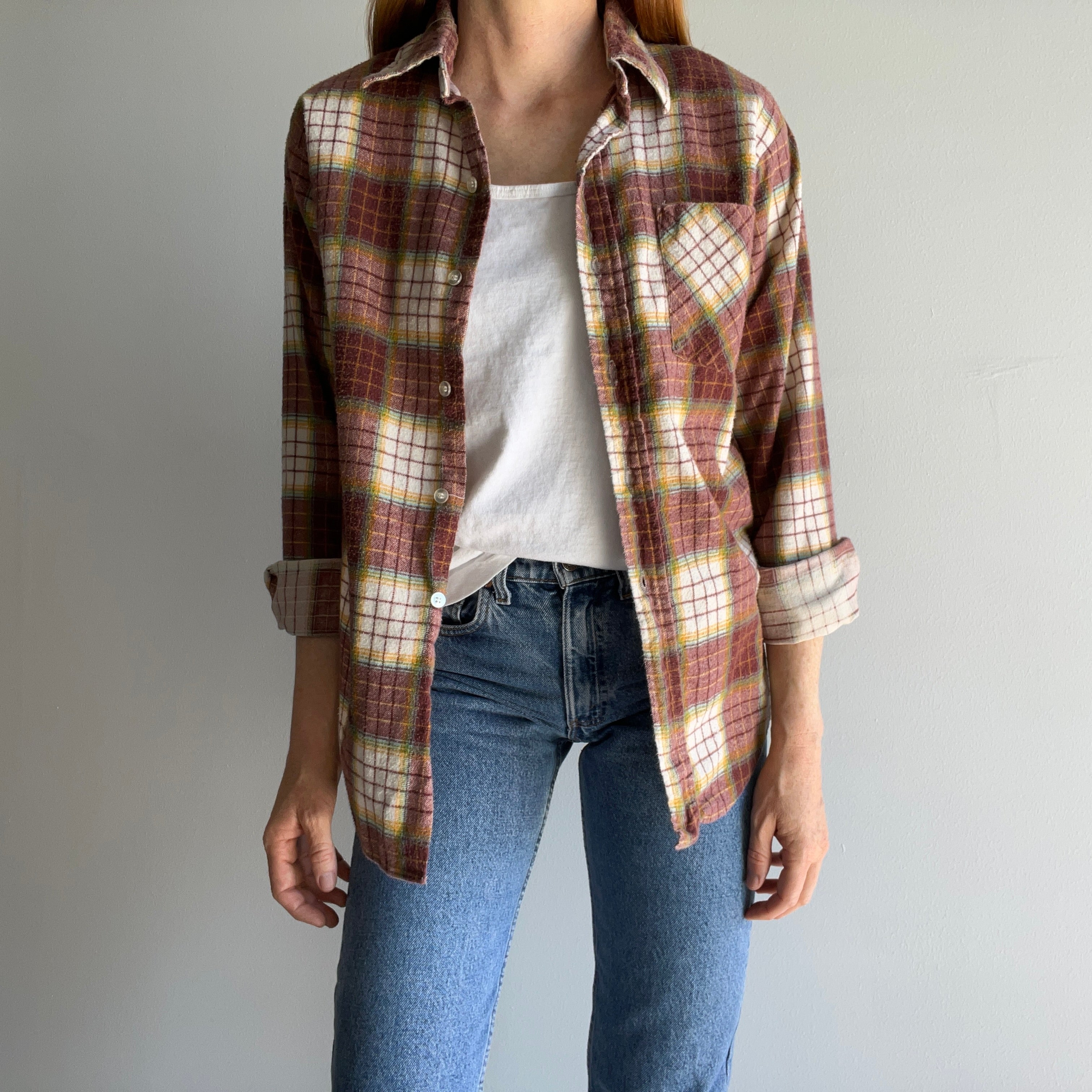 1970s Kings Road by Sears Single Sided Lightweight Flannel