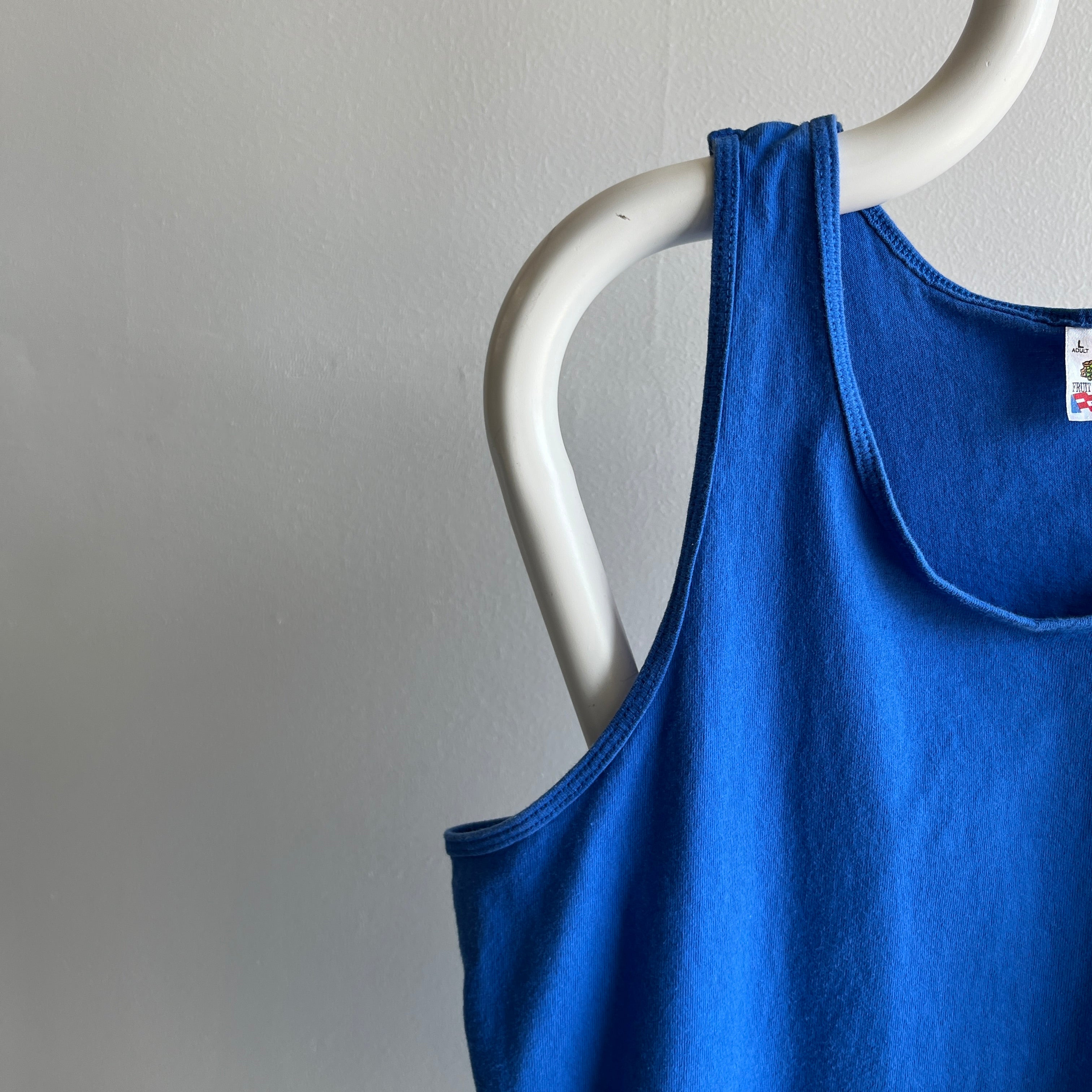 1980s Dodger Blue Cotton Tank Top by FOTL