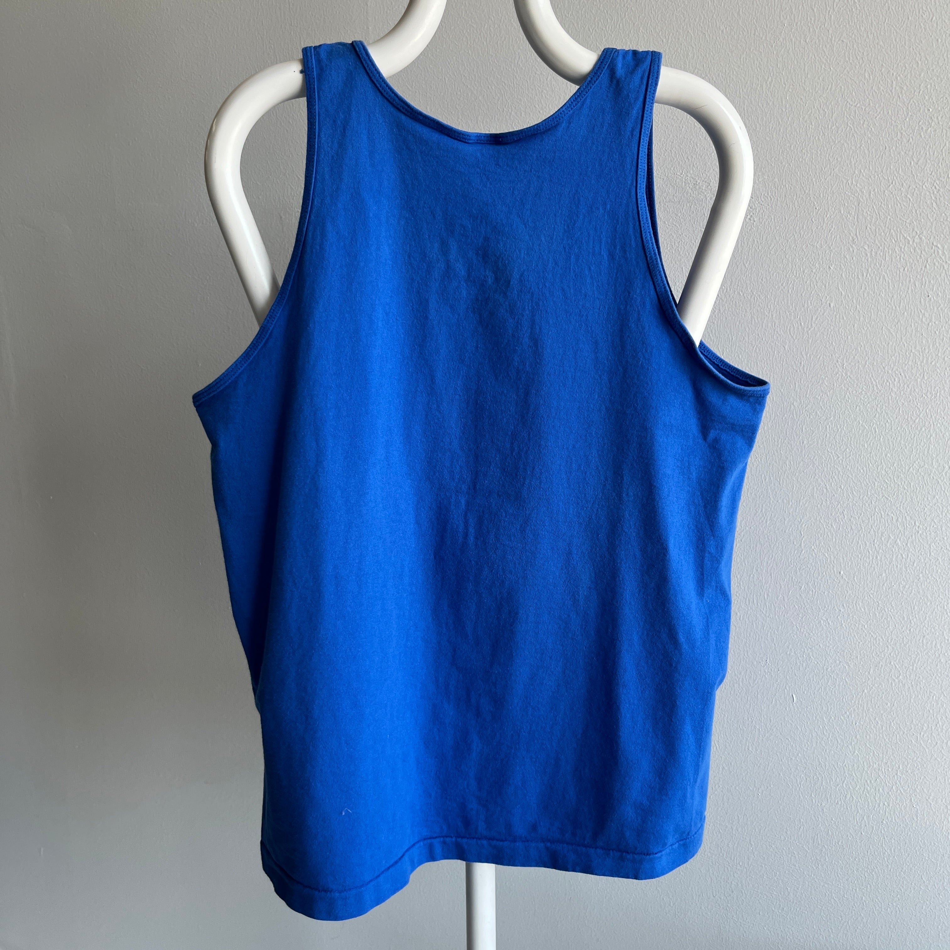 1980s Dodger Blue Cotton Tank Top by FOTL