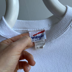 1980s Wrangler Blank White Sweatshirt