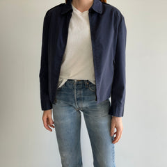 1970s Navy Work Wear Jacket with Talon Zipper - Made in New York - Beautiful