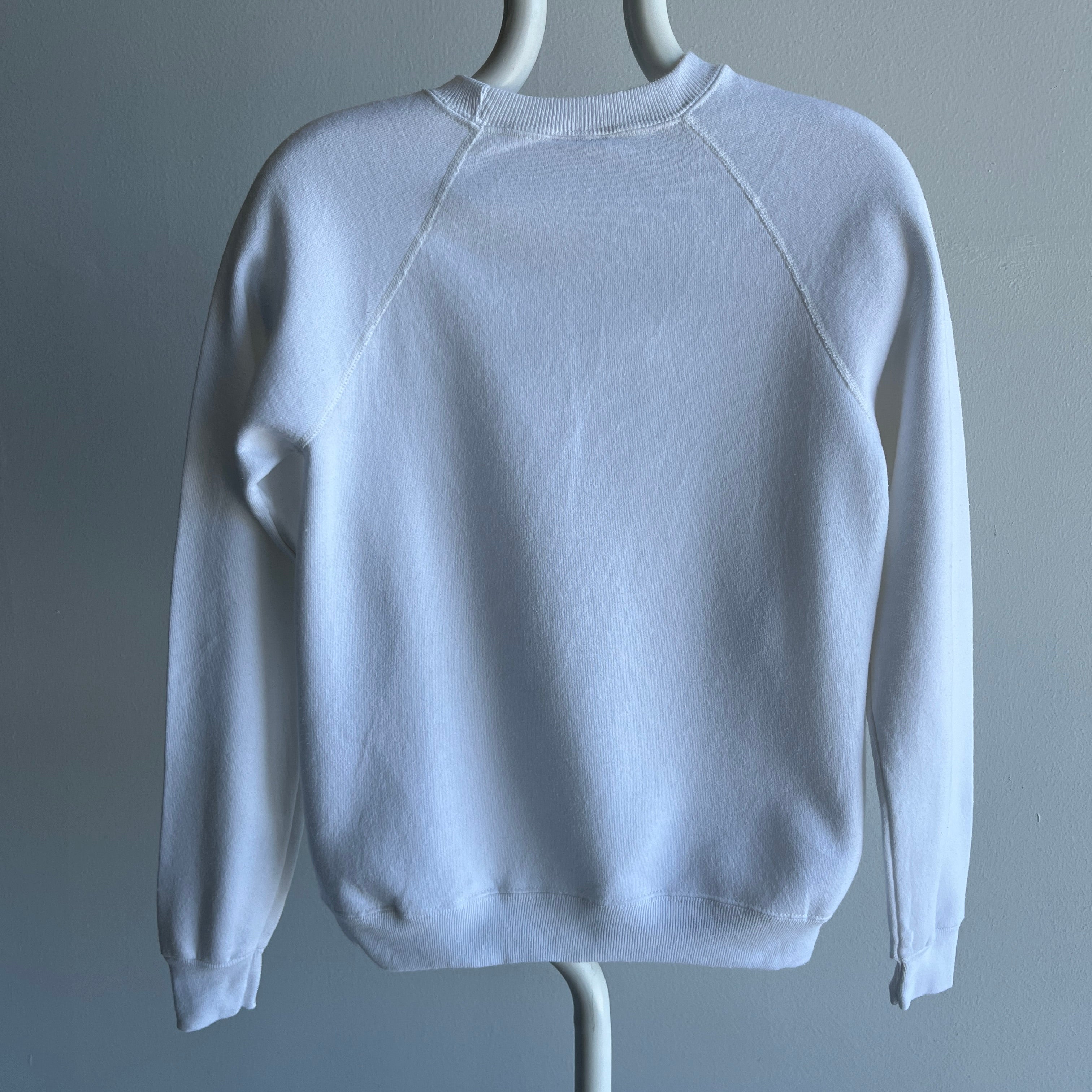 1980s Wrangler Blank White Sweatshirt