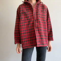 1970s Super Rad Heavy Knit Cotton Flannel/Jacket
