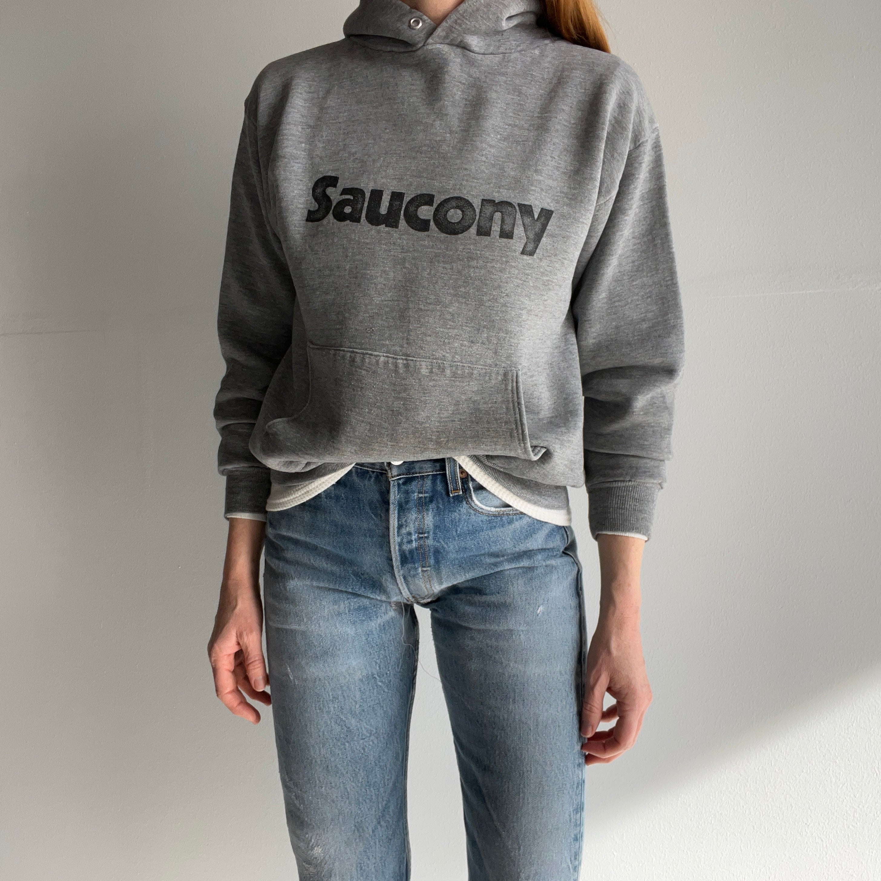 1980s Russell Brand Saucony Pull Over Hoodie - WOWOWOWOW