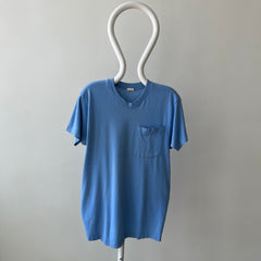 1980s FOTL Sky Blue Pocket T-Shirt