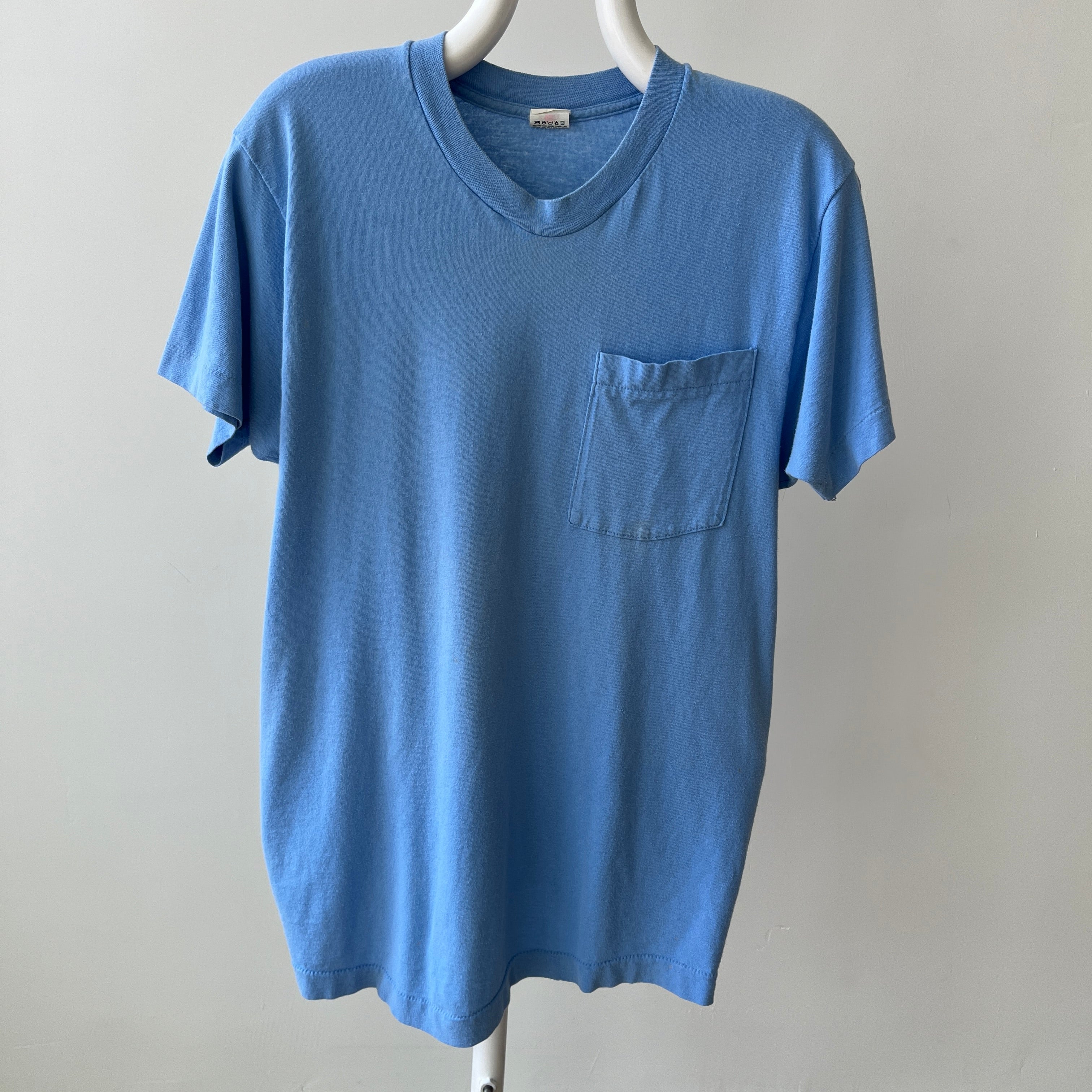 1980s FOTL Sky Blue Pocket T-Shirt