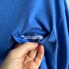 1980s Soft, Thin, Worn Beyond 50/50 Blue Pocket T-Shirt - !!!!!!!!!!