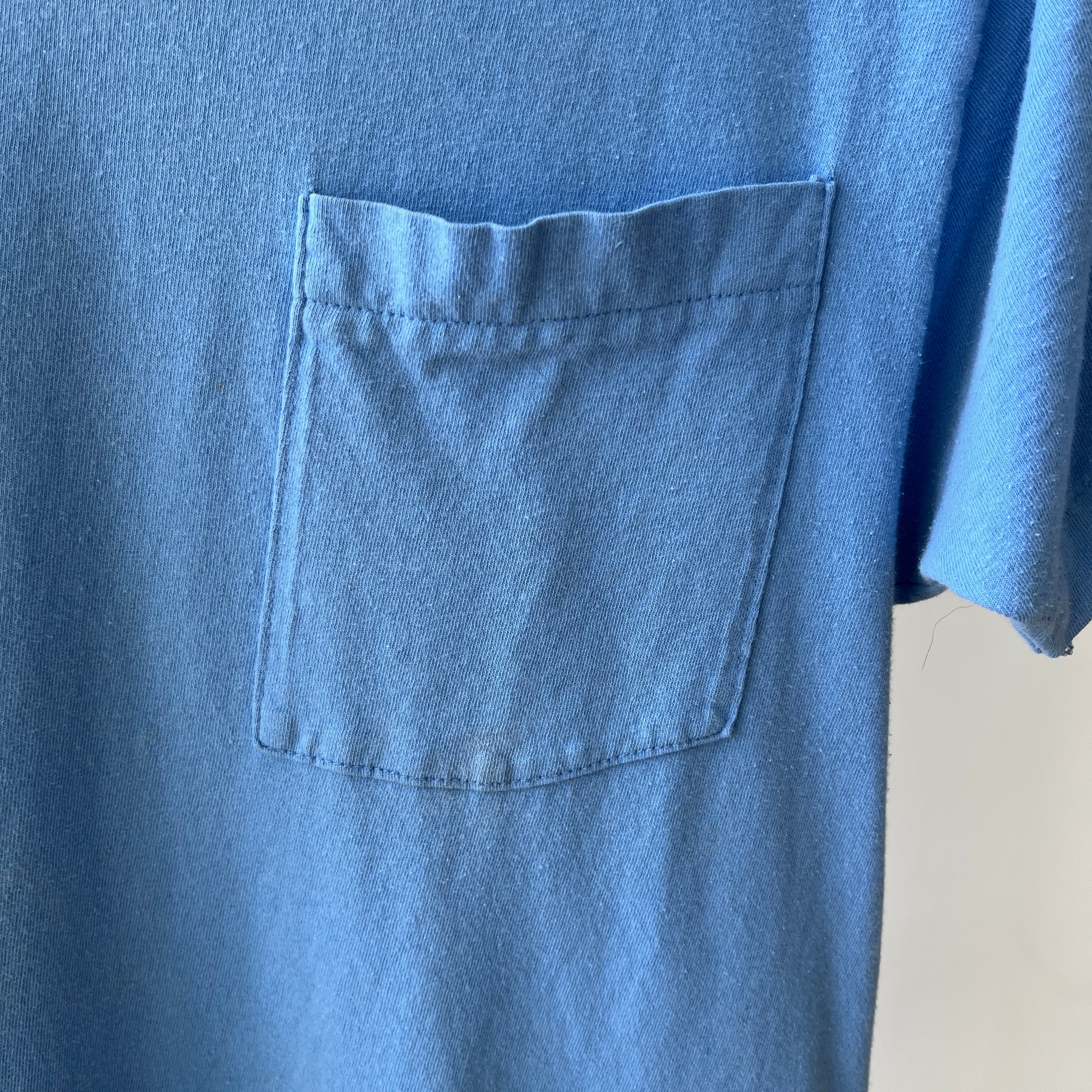 1980s FOTL Sky Blue Pocket T-Shirt