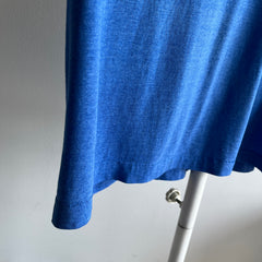 1980s Soft, Thin, Worn Beyond 50/50 Blue Pocket T-Shirt - !!!!!!!!!!