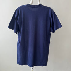 1990s Navy Pocket T-Shirt - Cotton