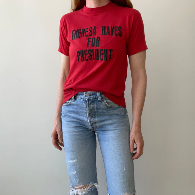 1970s Theresa Hayes For President T-Shirt