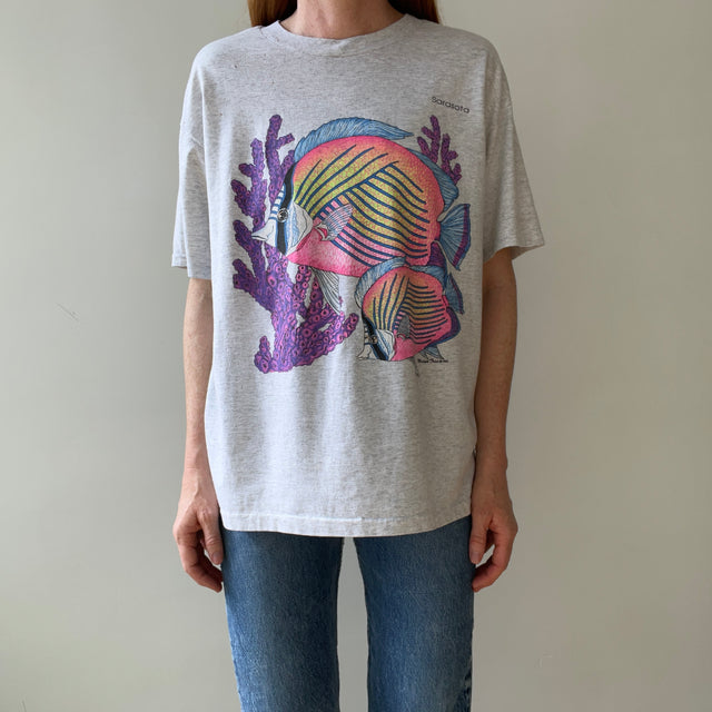 1990s Sarasota Fish Graphic T Shirt - GREAT FIT!!!!