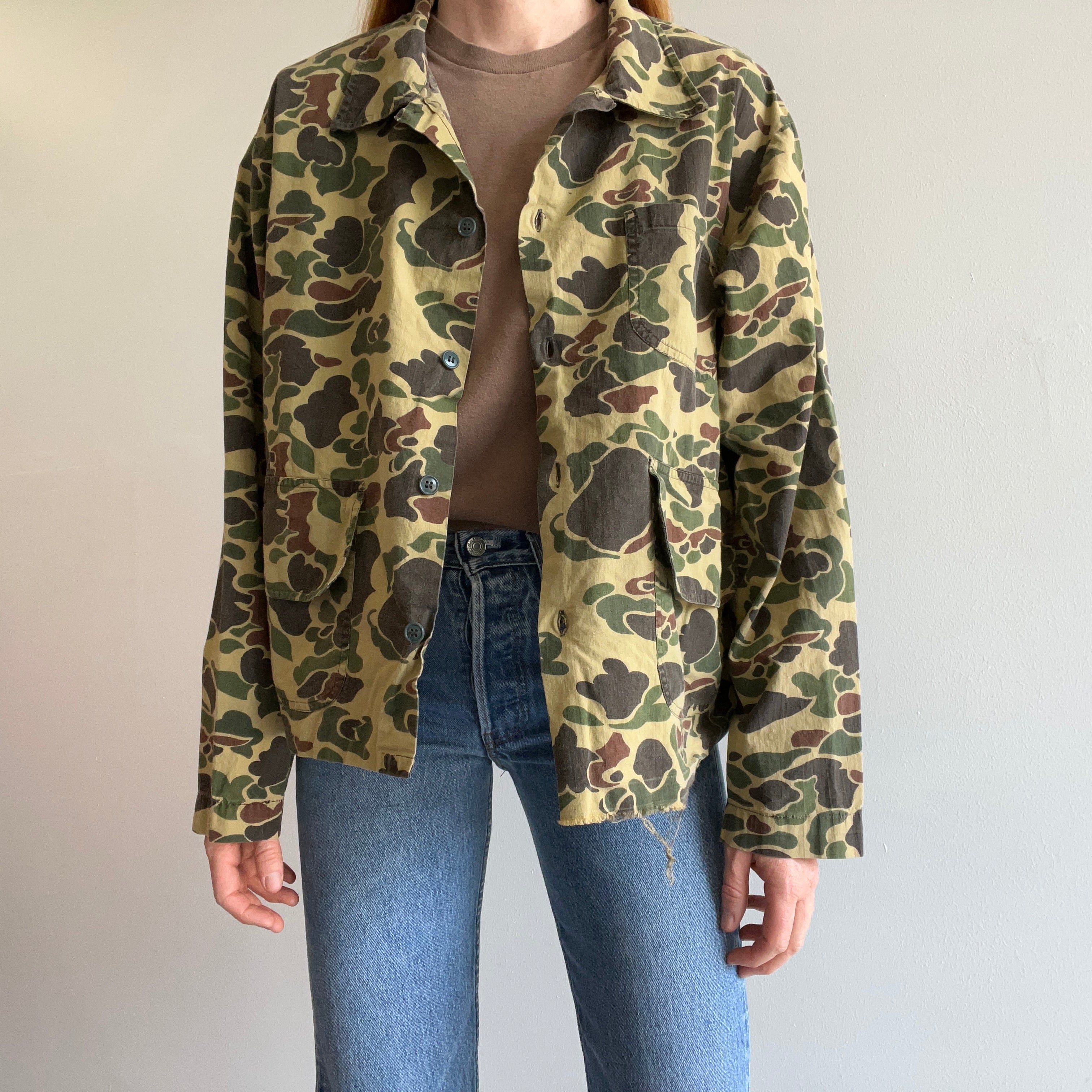 1990s Red Head Super Lightweight Cotton Camo Chore Coat