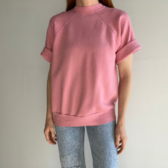 1980s Super Soft and Fleecy Bridesmaids Pink DIY Warm Up Sweatshirt