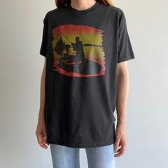 1980s Fishing on the Lake T-Shirt by Screen Stars