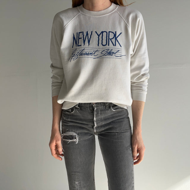 1980s New York Restaurant School Worn Out Sweatshirt