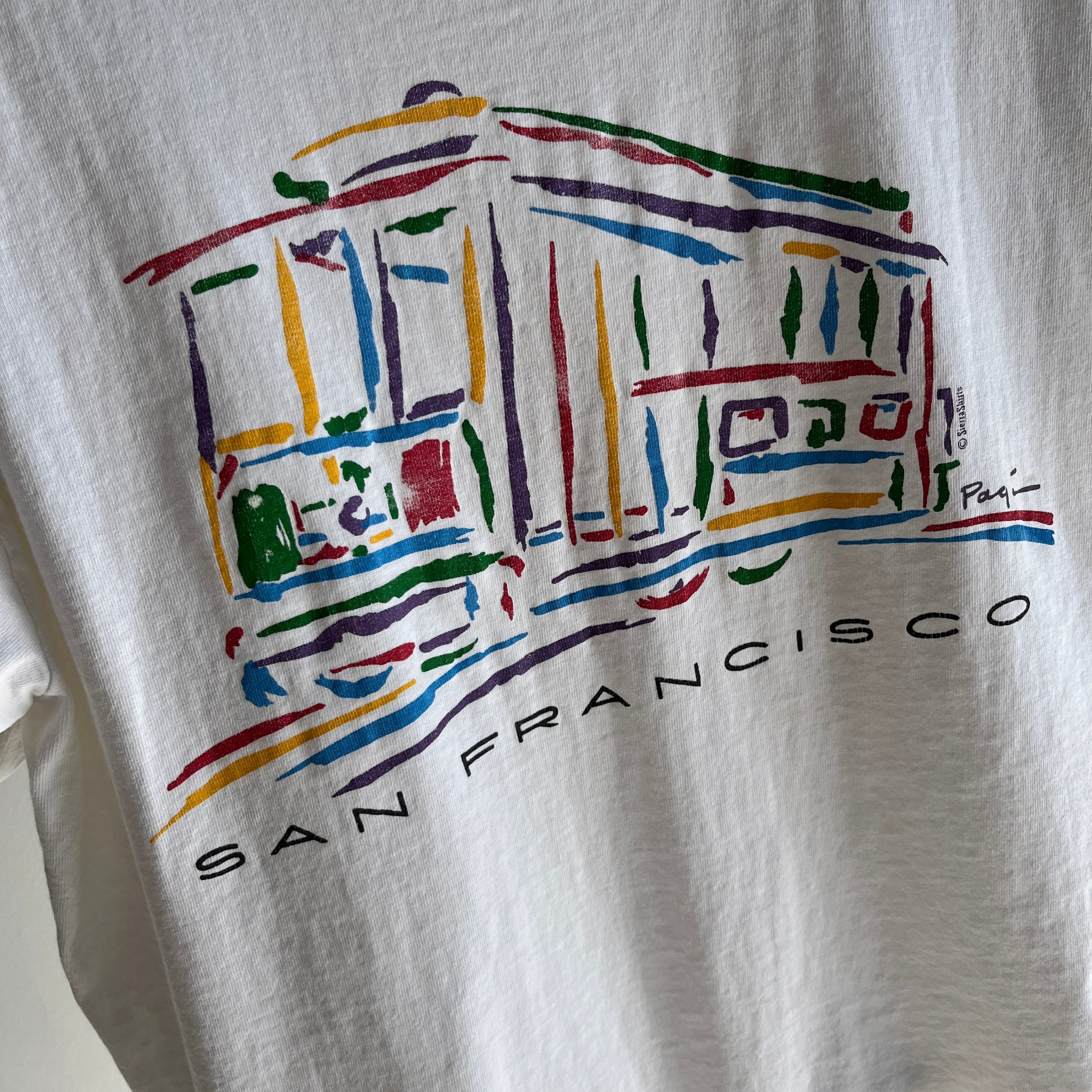 1980s Perfectly Tattered San Francisco Cotton T-Shirt