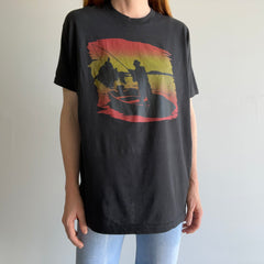 1980s Fishing on the Lake T-Shirt by Screen Stars