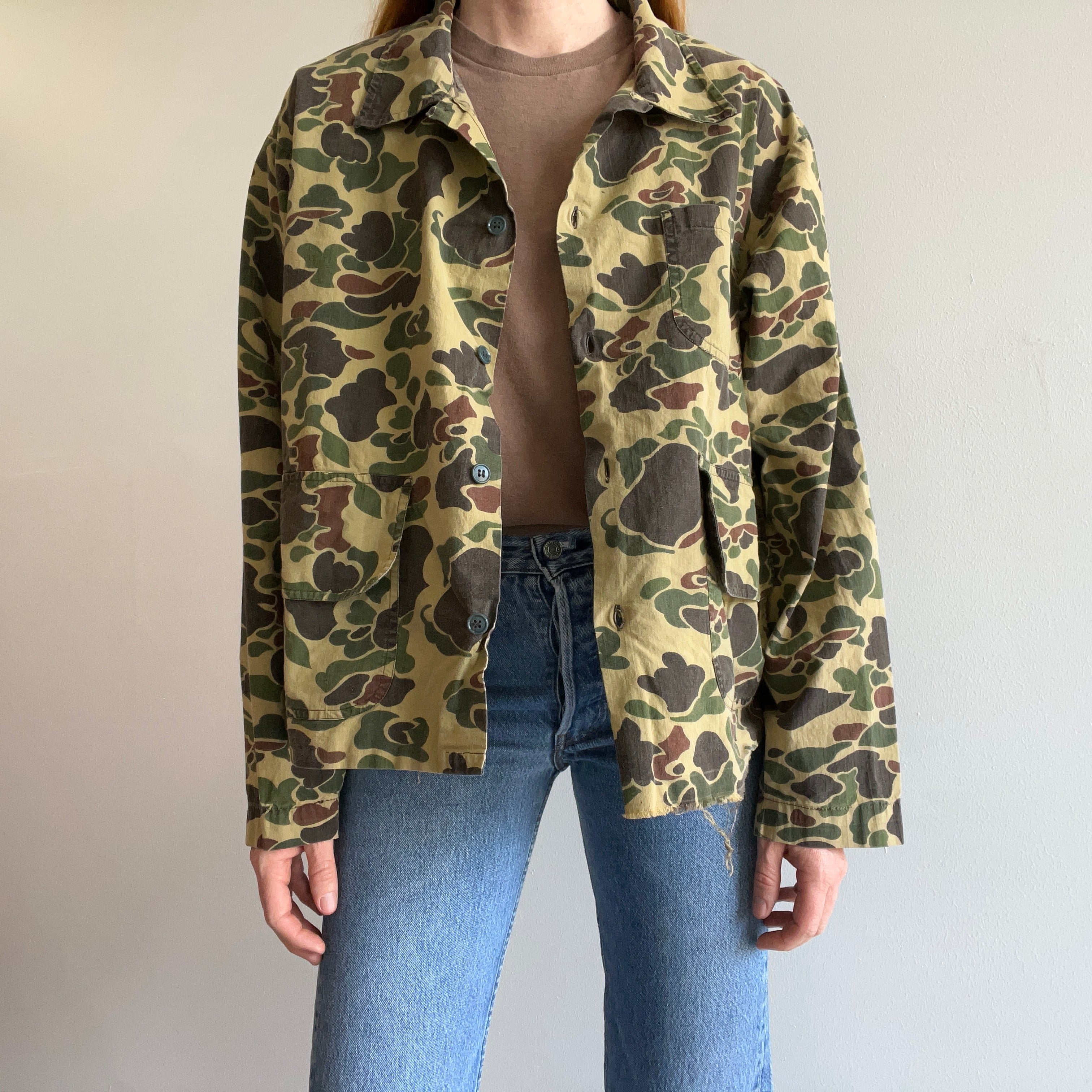 1990s Red Head Super Lightweight Cotton Camo Chore Coat