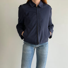 1970s Navy Work Wear Jacket with Talon Zipper - Made in New York - Beautiful