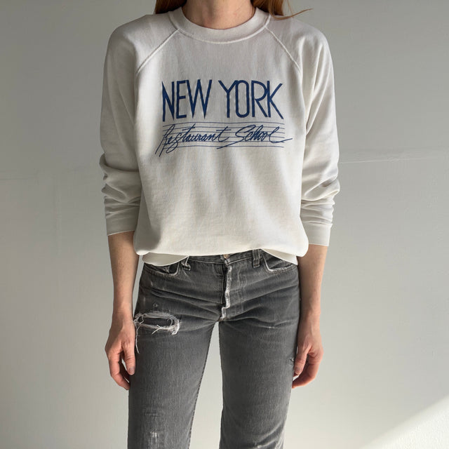 1980s New York Restaurant School Worn Out Sweatshirt