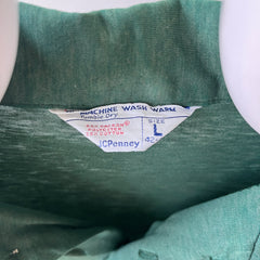1970s Forest Green Polo Style T-shirt