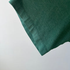 1970s Forest Green Polo Style T-shirt