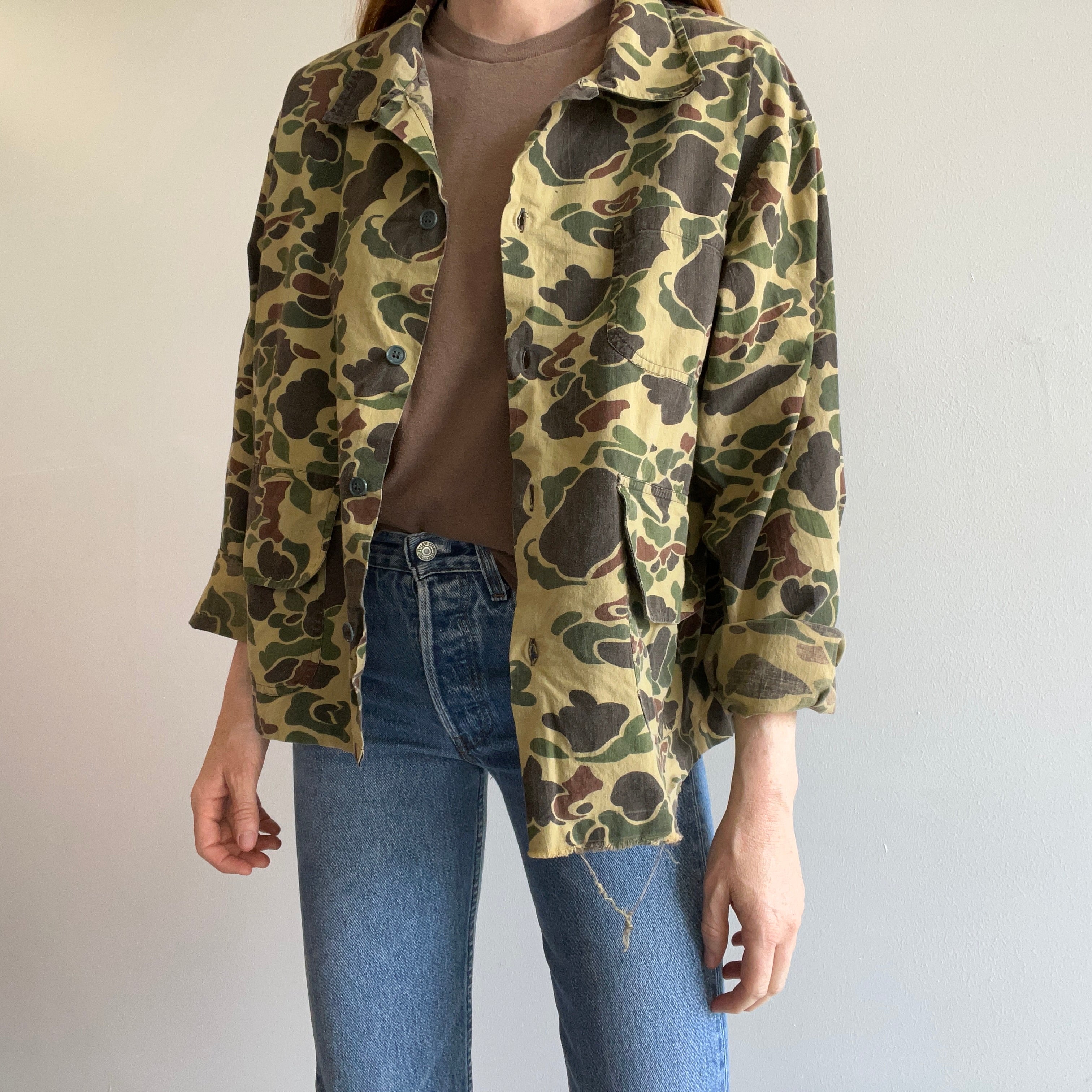 1990s Red Head Super Lightweight Cotton Camo Chore Coat