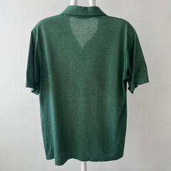 1970s Forest Green Polo Style T-shirt