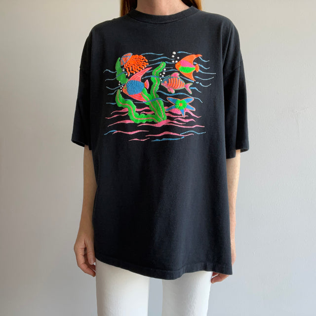 1980s Neon Fish Cotton T-Shirt