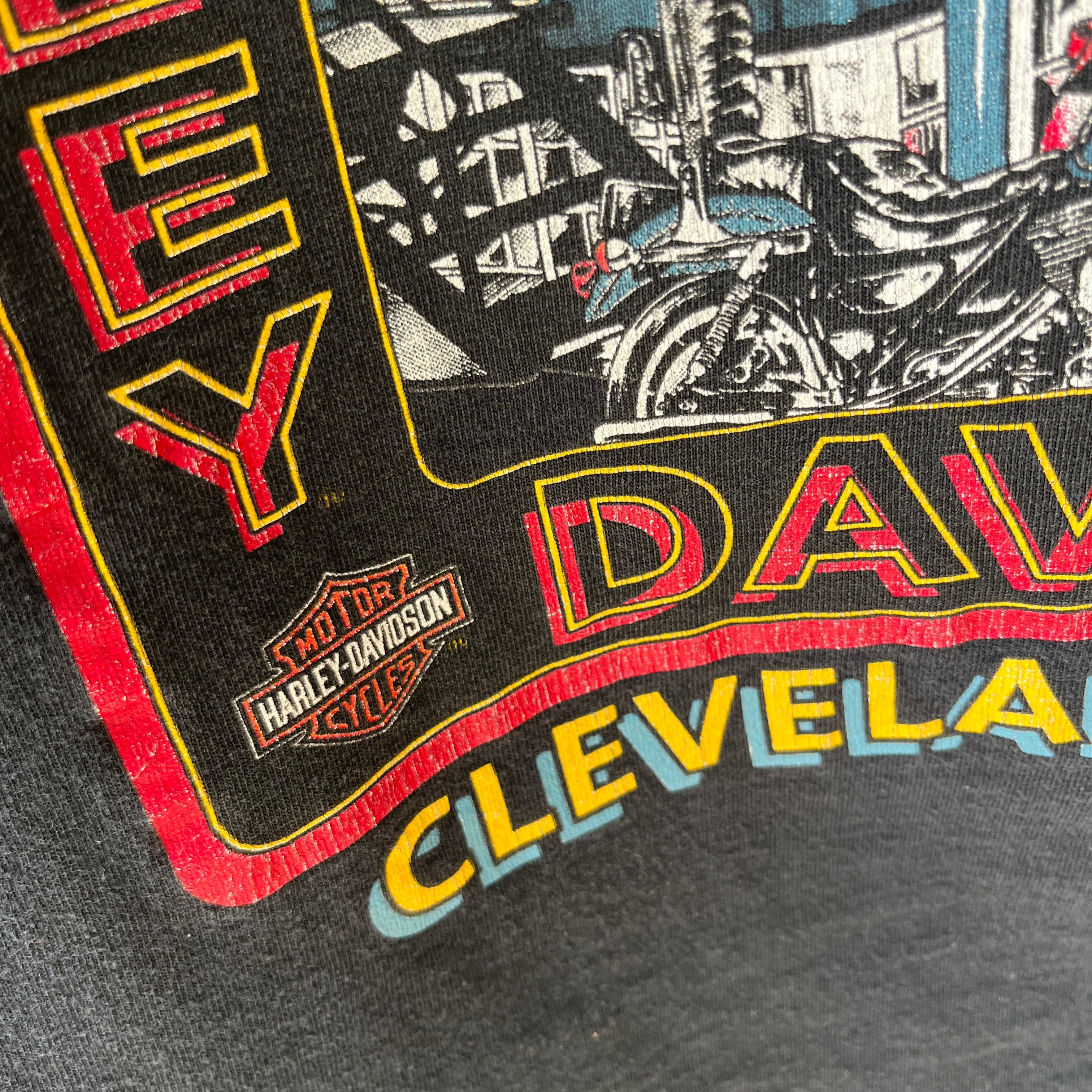 1992 Front and Back Harley Muscle Tank - Cleveland, Ohio - RAD, USA Made